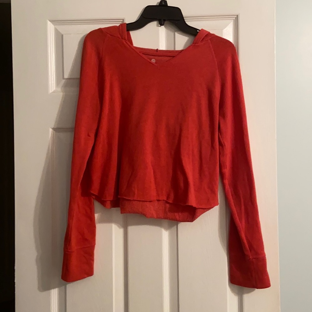 Orange cropped sweatshirt